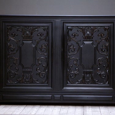 Large ornately carved, storage cabinet or sideboard by Bodafors 