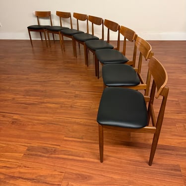 Vintage Mid-Century Teak Dining Chairs Set of 8