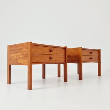 Mid century Danish teak side tables/ Bedside tables/ Nightstands, Denmark, 1960s, set of 2 