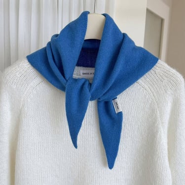 Wool Knit Triangle Scarf