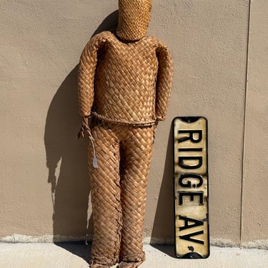 Giant Folk Art Wicker Person