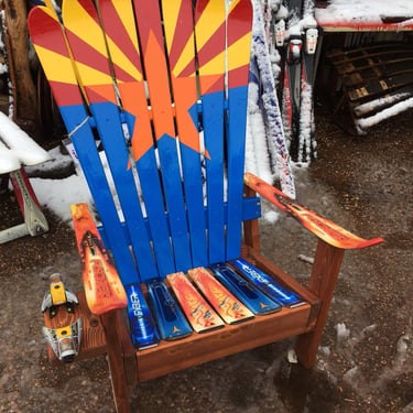 Hand Painted Arizona Flag Adirondack Ski chair, Customizable, Show Love for Your State, Pick Your Favorite or Customize Your Own, Ski Chairs 