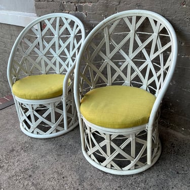 Pair of Vintage Wicker Chairs