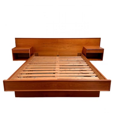 Queen Bed Frame with Nightstands by Westnofa