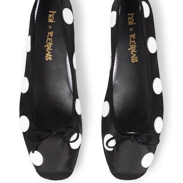 Hai x Reqins Harmony Ballerina, Black/White Polka Dot