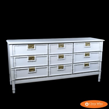 Vintage Faux Bamboo Dresser