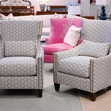 Pair of Kravet Upholstered Accent Chairs