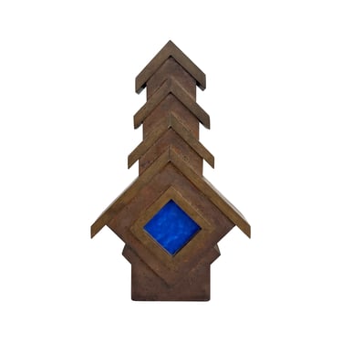Prarie School Bronze & Ceramic Architectural Object by George Mann Niedecken
