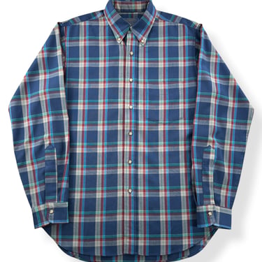 Vintage Sir Pendleton Blue Plaid Button Down SZ M