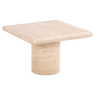 A French Travertine Coffee or End Table, C. 1960.