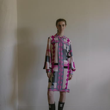 Rare 1960s silk Pucci printed dress made in Italy 