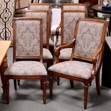 Set of 6 Ethan Allen French Regency Style Dining Chairs