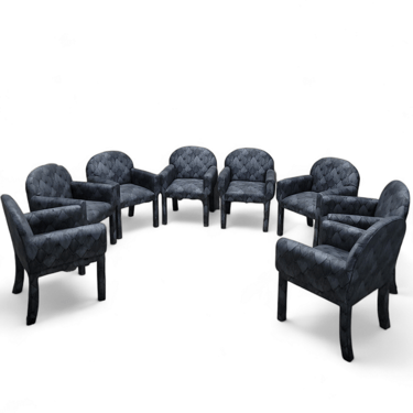 Vintage Postmodern Deco Style  Dining Chairs - Set of 8