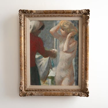 Vintage Harry Carmean Original Oil on Canvas Painting American Mid Century Artist (1922-2022) 