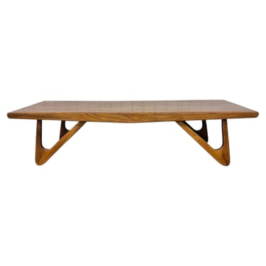 Mid-Century Modern Walnut Sculpted Coffee Table 