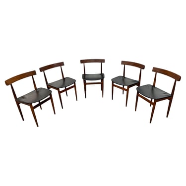 Mid-Century Danish Modern Hans Olsen Roundette Teak Nesting Chairs - Set of 5 