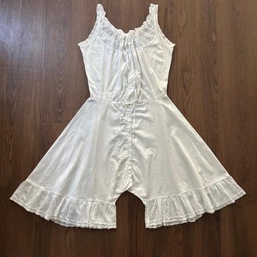 Antique combination . Edwardian era romper . size small to medium 