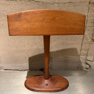 1960s Mid-Century Modern Walnut Desk Lamp with Organic Design 