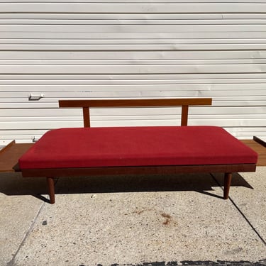 Vintage Mid-century Teak Daybed Sofa Loveseat by Edvard Kindt Larsen for Gustav Bahus Scandinavian 