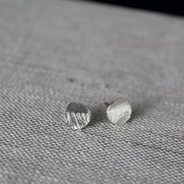 For Kelly - Sterling Silver Tiny Reticulated Post Earring - half pair 