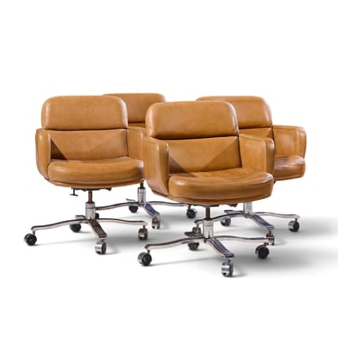 Nicos Zographos Mid Century Desk Chairs - Set of 4 - mcm 