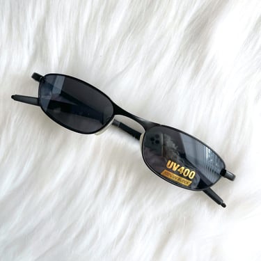 Vintage Y2k Black Reflective Tinted Sunglasses 