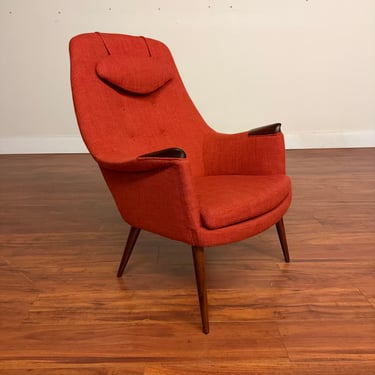 Gerhard Berg Vintage High Back Lounge Chair