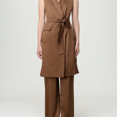 Max Mara Studio Waistcoat Woman Brown