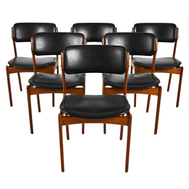 Dining Side Chairs by Erik Buch – Set of 6 in Danish Modern Teak