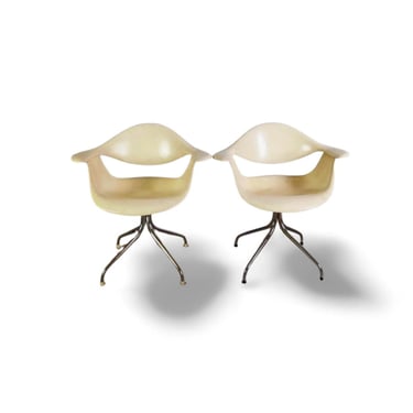 2x DAF Swag Leg Arm Chair Charles Eames George Nelson Herman Miller 