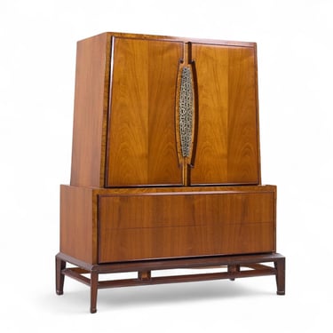 Helen Hobey Baker Mid Century Walnut Highboy Dresser - mcm 