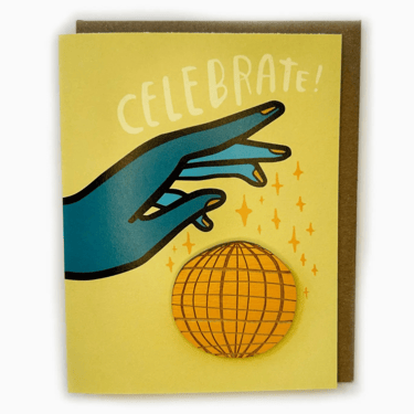 SWM Celebrate - Hands + Disco Ball Magnet W/Card