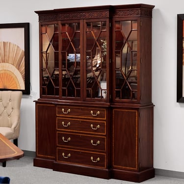 Henkel Harris Two Piece Cherry China Cabinet