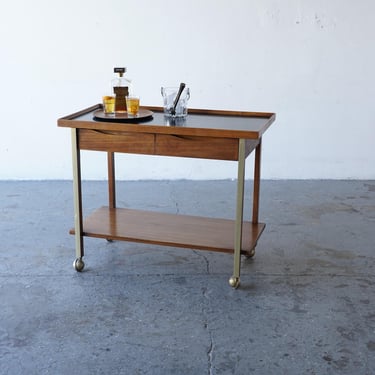 American of Martinsville Mid-Century Modern Bar Cart or Serving Cart 