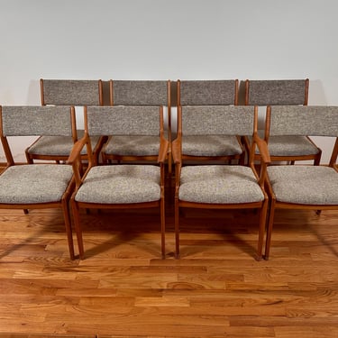 Scandinavia Woodworks Ltd. Set of 8 Teak Dining Chairs