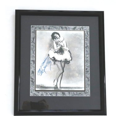 MYRNA LOY Autographed Publicity Photo Chorus Girl The Jazz Singer Framed 