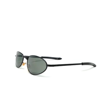 Authentic Vintage 90s Black Wire Frame Triangular Sunglasses 