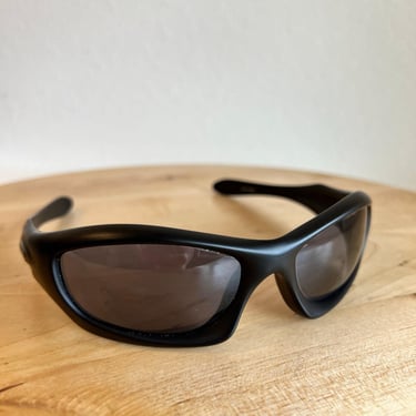 Y2K Oakley USA Monster Dog Unisex Matte Black Grey Plutonite Lenses Sunglasses 
