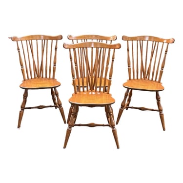 Vintage Heywood Wakefield Maple Windsor Chairs - Set of 4 