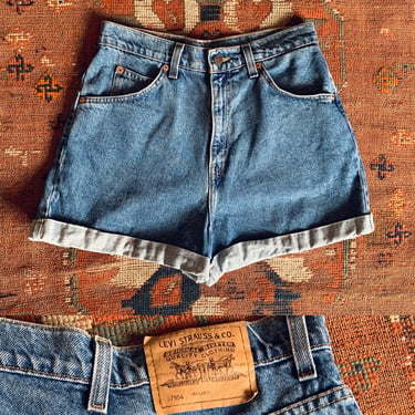Orange Tab Levi's High Waisted Denim Shorts