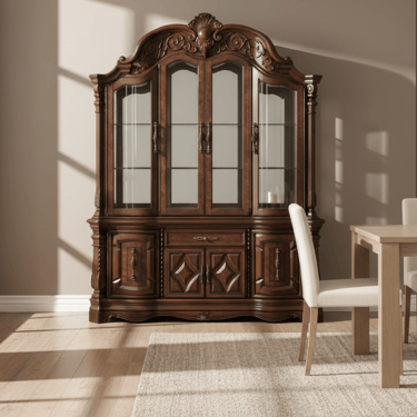 Michael Amini Windsor Court Lighted China Cabinet Top FFE-1209
