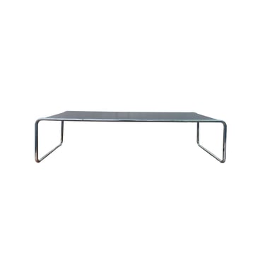 Chromed Steel Frame Coffee Table in the Style of Marcel Breuer