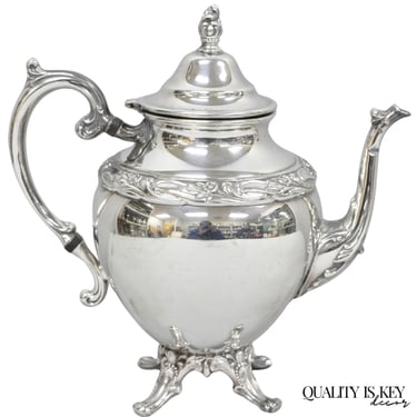 Vintage Rogers & Bro "Exquisite" 4602 Victorian Silver Plated Coffee Pot Teapot