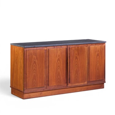 Jack Cartwright for Founders Mid Century Walnut and Slate Top Credenza - mcm 