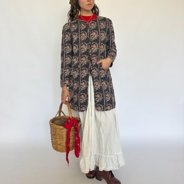 Isabel Marant quilted blockprit cotton long jacket / Bohemian / reversible / warm / S-M 