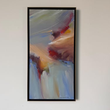 Eileen Walden Johnson Contemporary Expressionist Abstract Acrylic Painting on Canvas, Metal Framed 