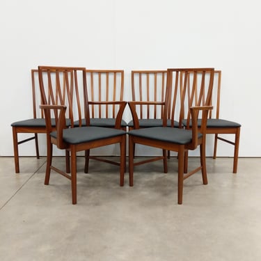 Set of 6 Vintage McIntosh Mid Century Modern Dining Chairs 