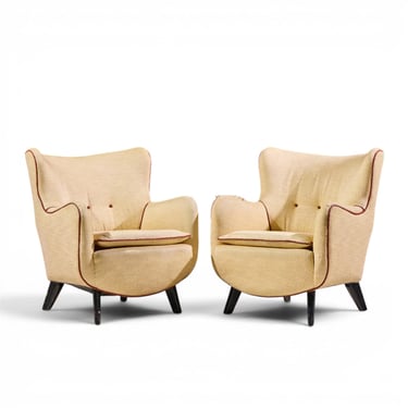 George Nelson for Herman Miller Model 4688 Mid Century Lounge Chairs - Pair - mcm 