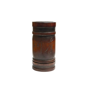 Chinese Bamboo Calligraphy Carving Brush Pen Holder / Brush Pot ws4882E 