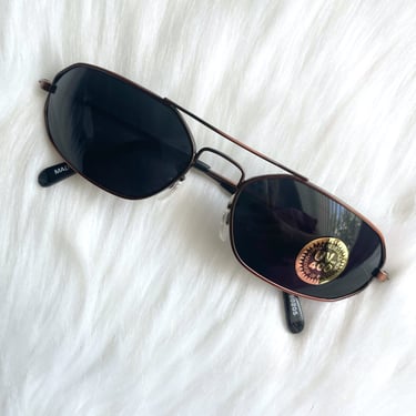 Vintage Copper Frame Aviator Sunglasses 